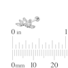 Thumbnail Image 4 of 14K White Gold CZ Marquise Flower Stud - 18G 5/16"