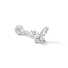 Thumbnail Image 1 of 14K White Gold CZ Butterfly Stud - 18G 5/16"