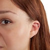 Thumbnail Image 2 of 14K White Gold CZ Heart Stud - 18G 5/16G