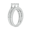 Thumbnail Image 3 of Sterling Silver 1 CT. T.W. Lab-Grown Diamond Round Shaped Ring Set - Size 7