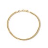 Thumbnail Image 1 of 10K Semi-Solid Gold Bonded Cuban Curb Chain Bracelet - 8"