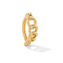 Yellow Ion-Plated Chain Link Clicker Hoop  - 14G 7/16"