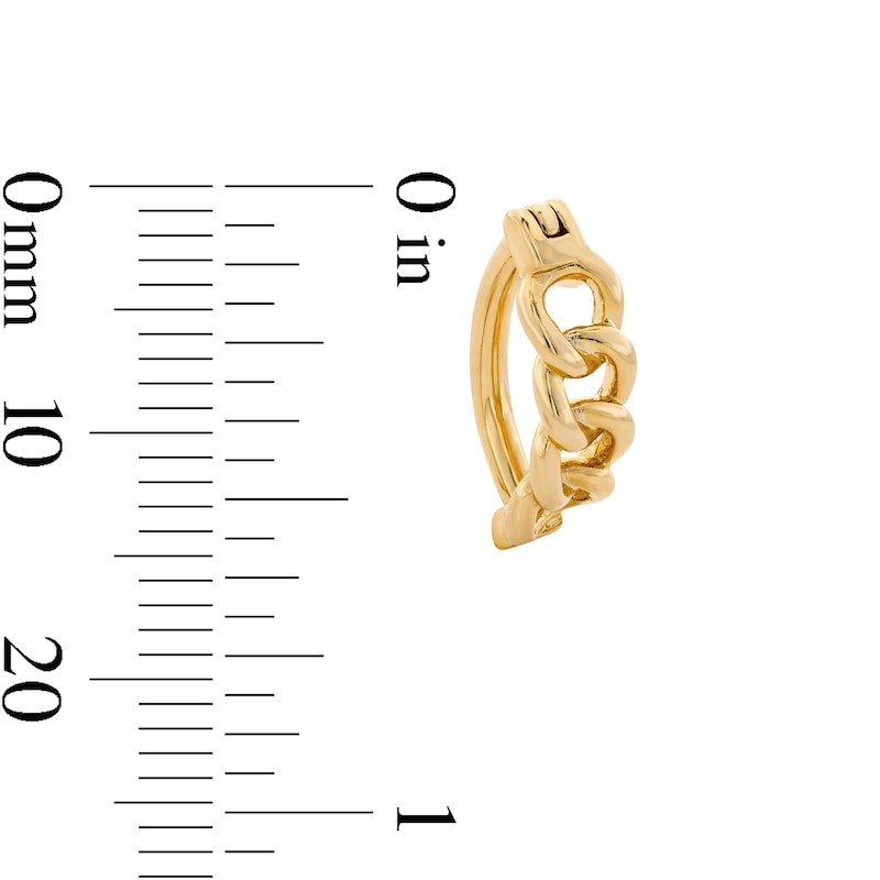 Main Image 2 of Yellow Ion-Plated Chain Link Clicker Hoop  - 14G 7/16"