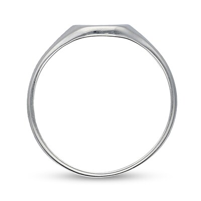 Sterling Silver Two Initial Oval Signet Ring