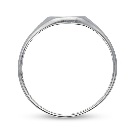 Sterling Silver Two Initial Oval Signet Ring