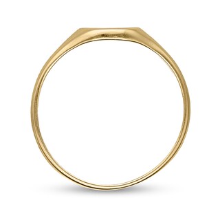 14K Gold Plated Two Initial Oval Signet Ring