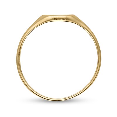 14K Gold Plated Two Initial Oval Signet Ring