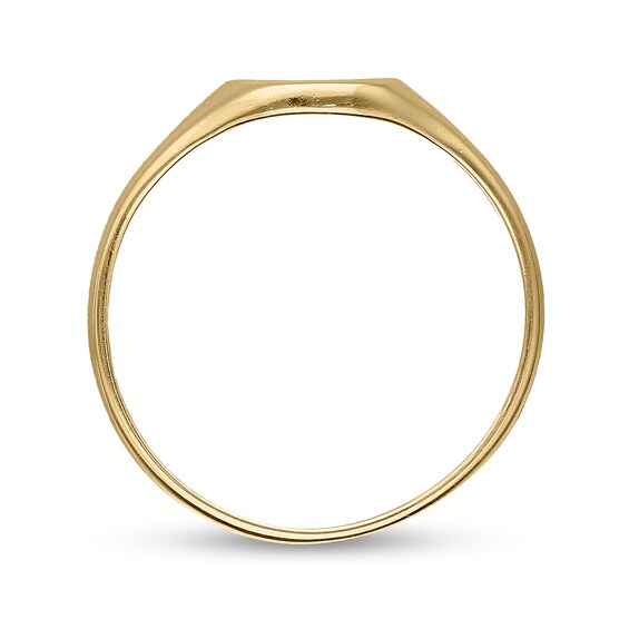 14K Gold Plated Two Initial Oval Signet Ring