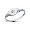 Thumbnail Image 1 of Sterling Silver Two Initial Round Signet Ring