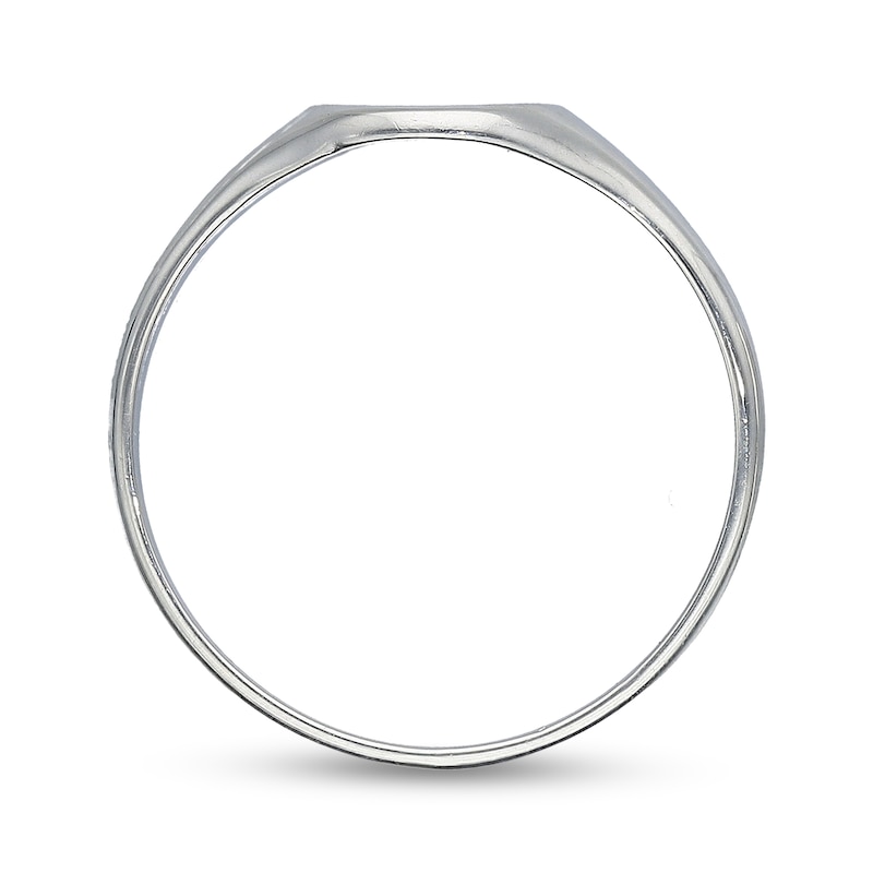 Main Image 2 of Sterling Silver Two Initial Round Signet Ring