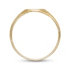 14K Gold Plated Two Initial Round Signet Ring