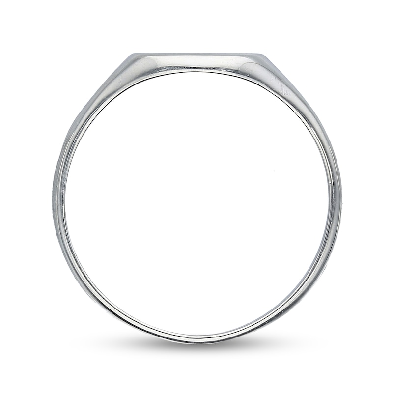 Main Image 2 of Sterling Silver Name Oval Signet Ring