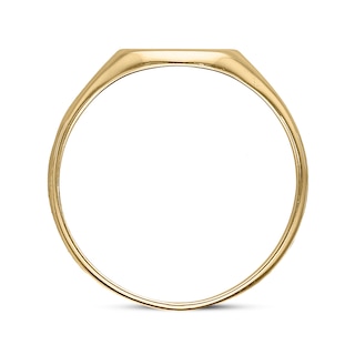 14K Gold Plated Name Oval Signet Ring