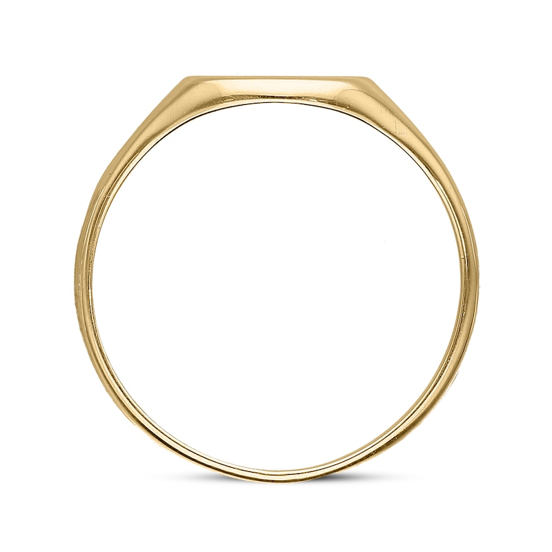 Main Image 2 of 14K Gold Plated Name Oval Signet Ring