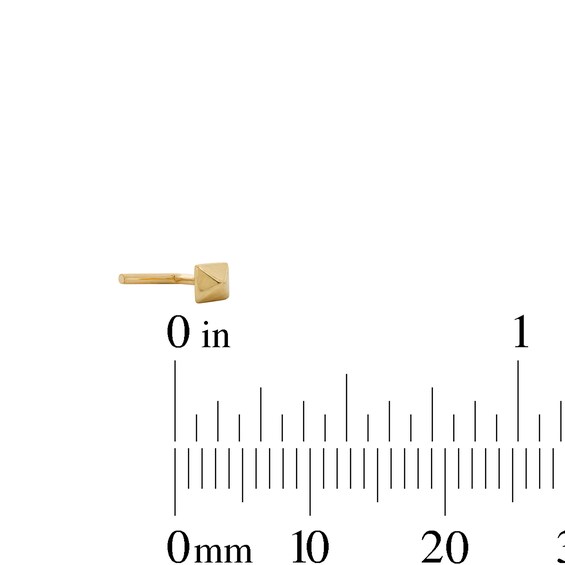 14K Gold Ball and Pyramid Nose Stud Set - 20G