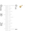 Thumbnail Image 4 of 14K Gold Ball and Pyramid Nose Stud Set - 20G