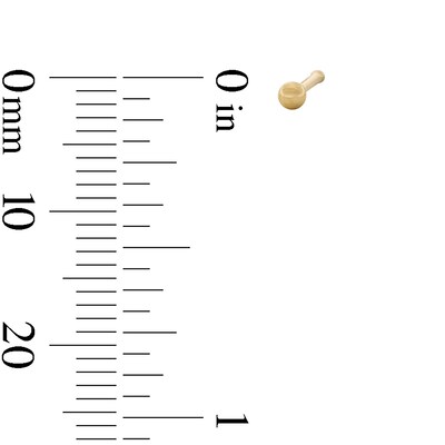 14K Gold Ball and Pyramid Nose Stud Set - 20G