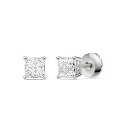 10K Solid White Gold 1/2 CT. T.W. Lab-Grown Diamond Square Studs