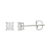 Thumbnail Image 2 of 10K Solid White Gold 1/2 CT. T.W. Lab-Grown Diamond Square Studs