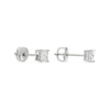 Thumbnail Image 3 of 10K Solid White Gold 1/2 CT. T.W. Lab-Grown Diamond Square Studs