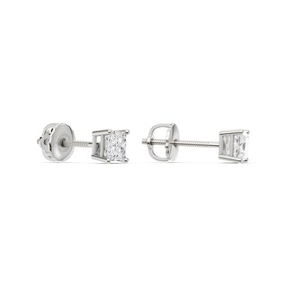 10K Solid White Gold / CT. T.W. Lab-Grown Diamond Square Studs