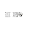10K Solid White Gold / CT. T.W. Lab-Grown Diamond Square Studs