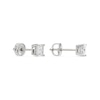 10K Solid White Gold / CT. T.W. Lab-Grown Diamond Square Studs