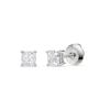 Thumbnail Image 1 of 10K Solid White Gold 1/4 CT. T.W. Lab-Grown Diamond Square Studs