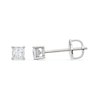 Thumbnail Image 2 of 10K Solid White Gold 1/4 CT. T.W. Lab-Grown Diamond Square Studs