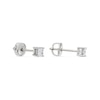 Thumbnail Image 3 of 10K Solid White Gold 1/4 CT. T.W. Lab-Grown Diamond Square Studs