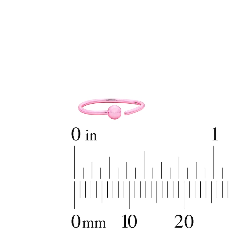 Main Image 3 of Semi-Solid Stainless Steel CZ and Simulated Opal Nose Stud and Ring Set - 20G 5/16”