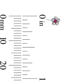 Semi-Solid Sterling Silver CZ Butterfly and Crystal Flower Nose Stud Set - 22G 3/8”