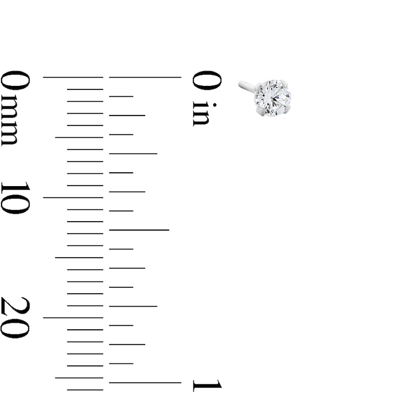 Main Image 3 of Semi-Solid Sterling Silver CZ Pavé Square, Solitaire and Ball Nose Stud Set - 22G 3/8”
