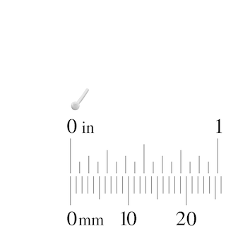 Semi-Solid Sterling Silver Ball, Triangle and Cross Nose Stud Set – 22G 3/8”