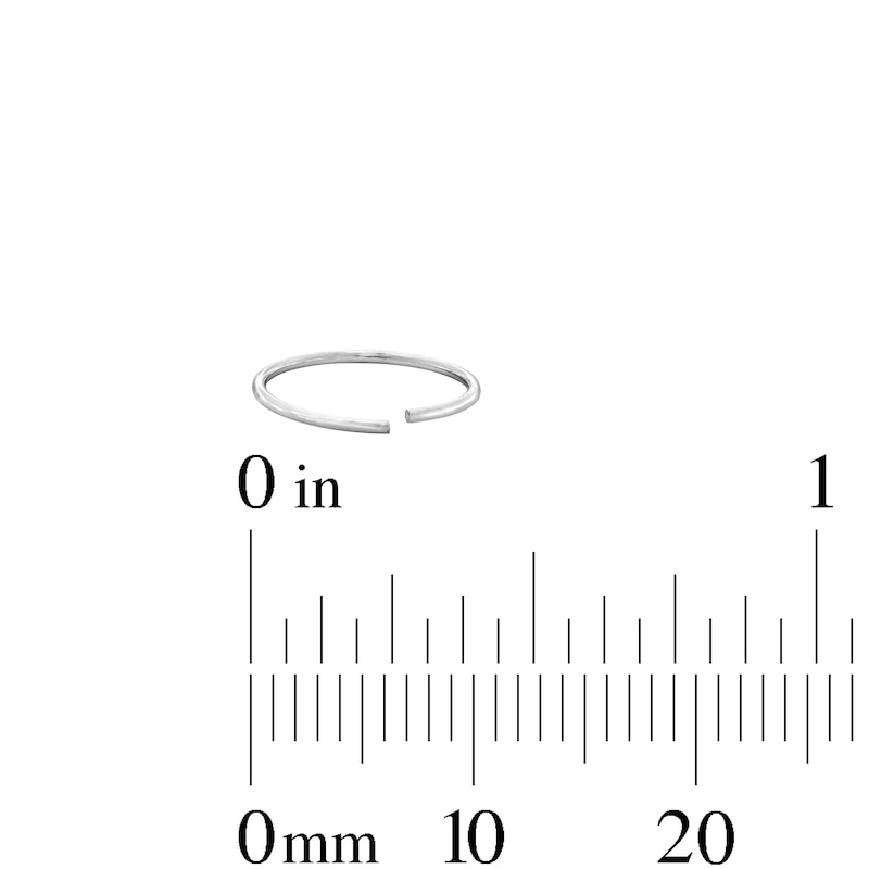 Main Image 3 of Semi-Solid Sterling Silver Champagne CZ Nose Stud and Ring Set - 22G 3/8”