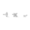 Thumbnail Image 1 of Semi-Solid Stainless Steel CZ Nose Stud Set - 20G 5/16”