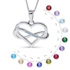 Thumbnail Image 2 of Sterling Silver Personalized Infinity Heart Pendant - 18"