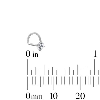 Semi-Solid Stainless Steel CZ, Ball and Snake Nose Stud Set - 20G 5/16"