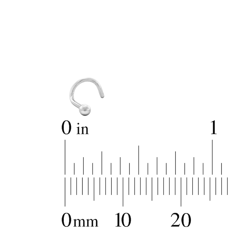 Main Image 3 of Semi-Solid Stainless Steel CZ, Ball and Snake Nose Stud Set - 20G 5/16"
