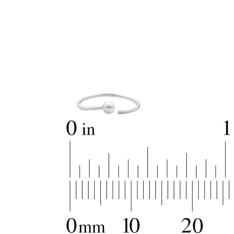 Main Image 3 of Semi-Solid Sterling Silver Triangle and Marquise CZ Nose Stud and Ring Set - 22G 3/8”