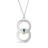Thumbnail Image 1 of Sterling Silver Engravable Interlocking Circles Pendant - 16"
