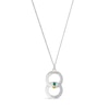 Thumbnail Image 2 of Sterling Silver Engravable Interlocking Circles Pendant - 16"