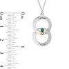 Thumbnail Image 3 of Sterling Silver Engravable Interlocking Circles Pendant - 16"