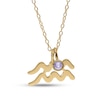 Thumbnail Image 1 of 14K Yellow Gold Plated Birthstone Zodiac Pendant - 18"
