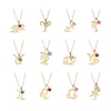 Thumbnail Image 2 of 14K Yellow Gold Plated Birthstone Zodiac Pendant - 18"