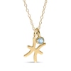 Thumbnail Image 3 of 14K Yellow Gold Plated Birthstone Zodiac Pendant - 18"