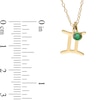 Thumbnail Image 4 of 14K Yellow Gold Plated Birthstone Zodiac Pendant - 18"