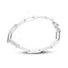 Thumbnail Image 1 of Sterling Silver Engravable Paper Clip Chain Bracelet - 7.5"