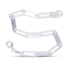 Thumbnail Image 3 of Sterling Silver Engravable Paper Clip Chain Bracelet - 7.5"
