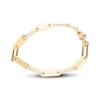 14K Yellow Gold Plated  Engravable Paper Clip Chain Bracelet - 7.5"